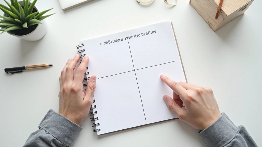 Матрица Эйзенхауэра с четырьмя квадрантами для приоритизации задач