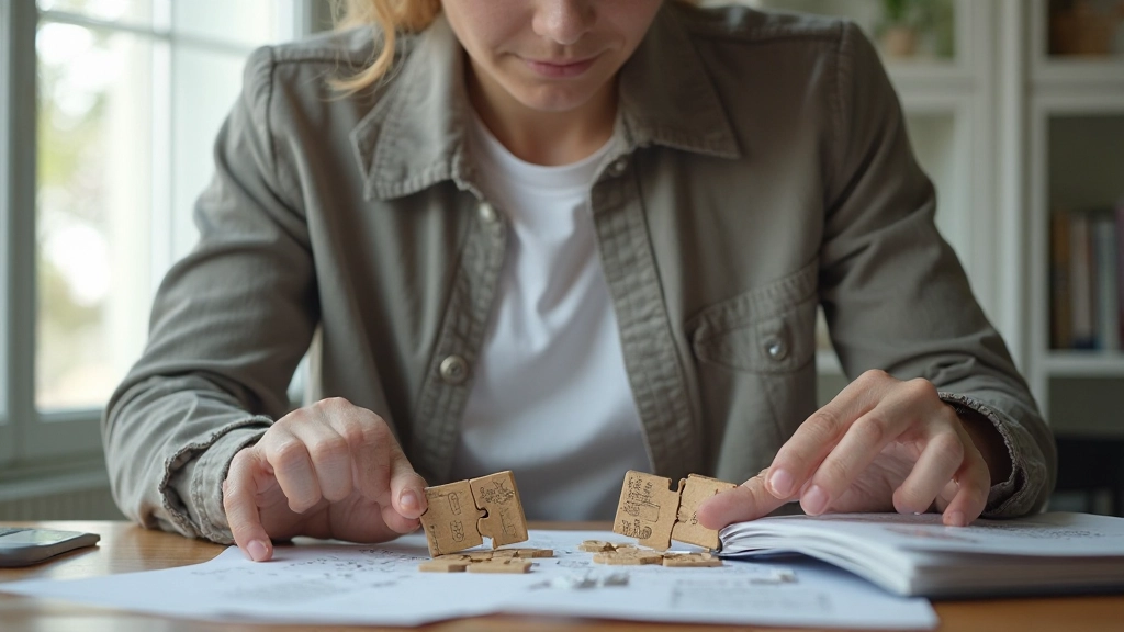 Профессиональное фото человека решающего головоломки и когнитивные упражнения